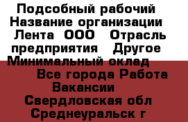Подсобный рабочий › Название организации ­ Лента, ООО › Отрасль предприятия ­ Другое › Минимальный оклад ­ 22 500 - Все города Работа » Вакансии   . Свердловская обл.,Среднеуральск г.